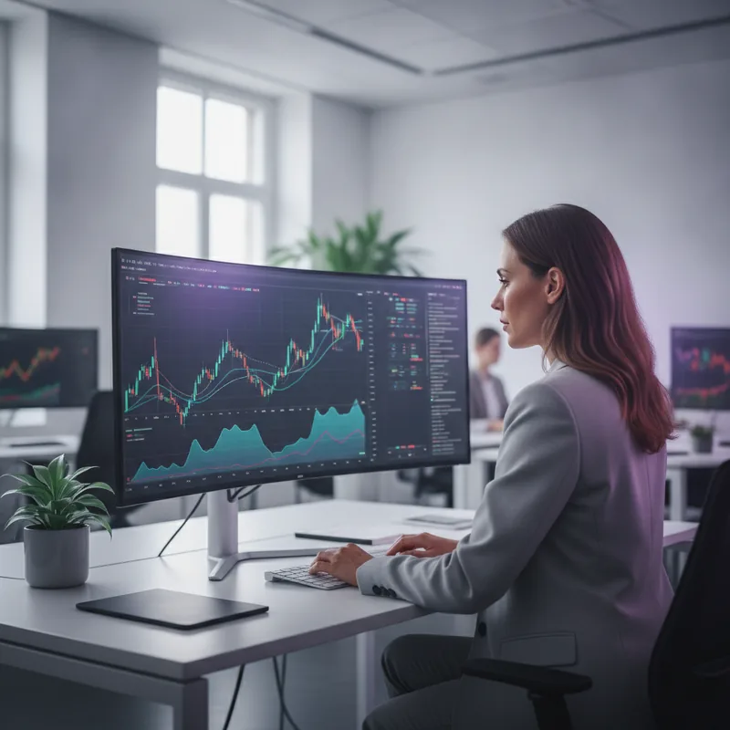 Focused investor reviewing a portfolio strategy on screen